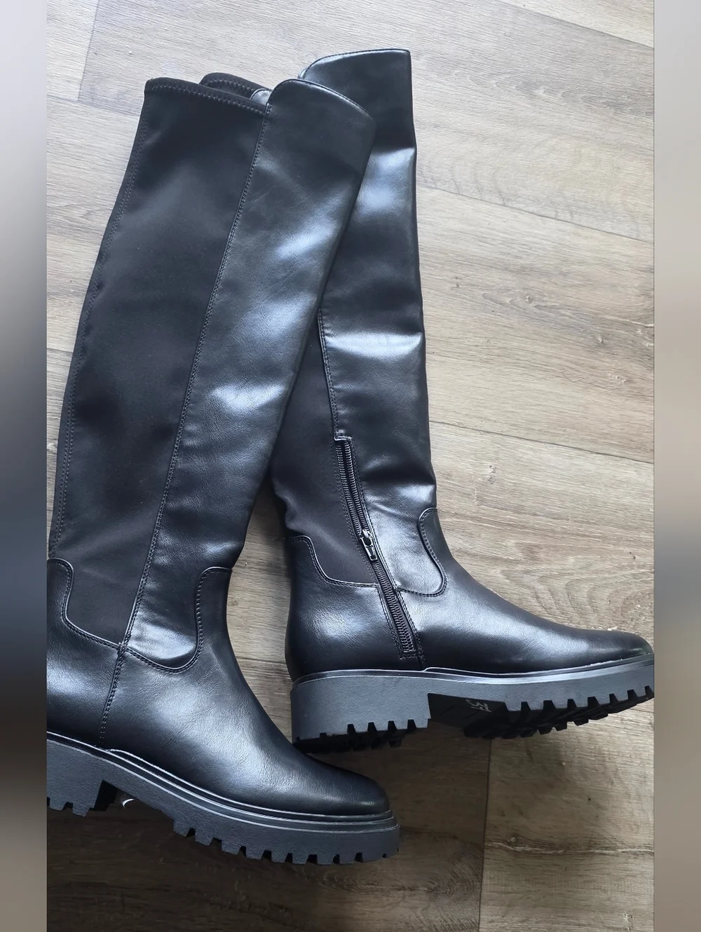 Unisa Black Over-the-Knee Platform Boots